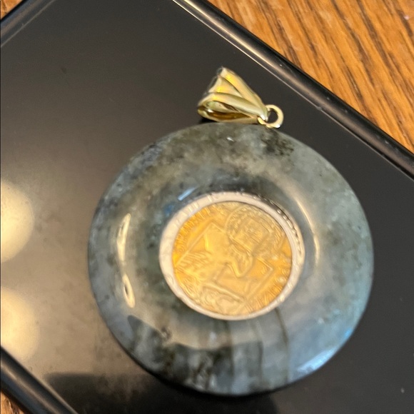 Gold and Silver Coin Pendant - Picture 2 of 2